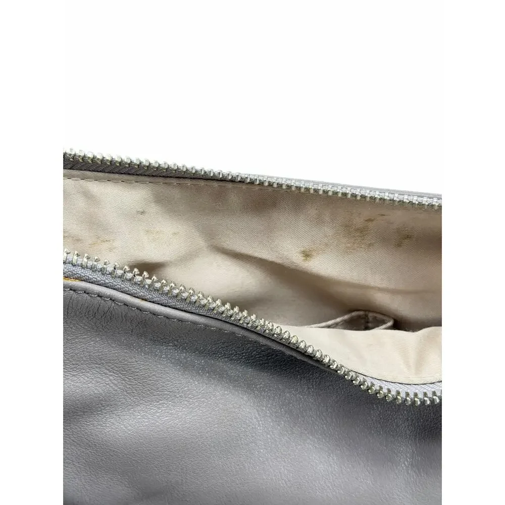 Coach Kristin Spectator Snake Purse Shoulder Bag Women's Gray Croc Leather Luxe